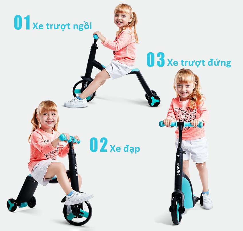 xe trượt scooter 3 trong 1 nadle 3in1