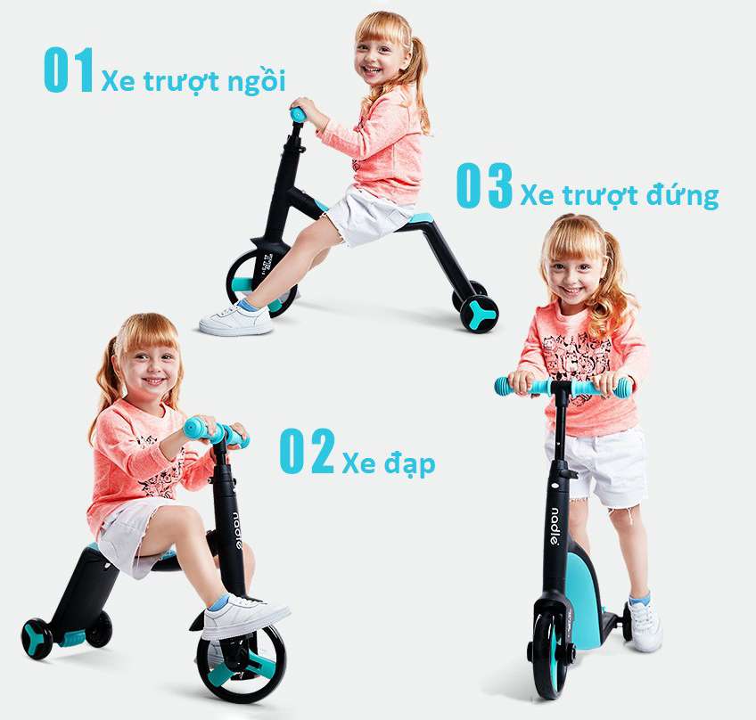 scooter nadle 3in1 có thể sự dụng 3 chế độ