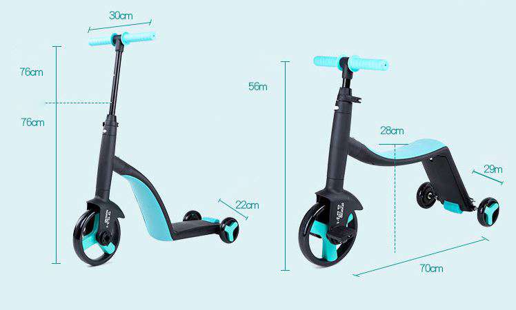 kích thước scooter nadle 3in1